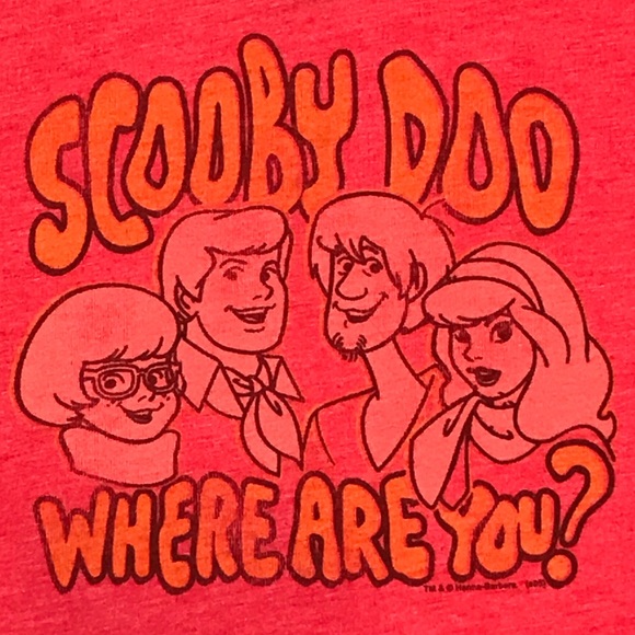 Junk Food Scooby Doo “Where Are You?” 2005 Crimson Red Crewneck Shirt Sz XL NEW - Picture 3 of 9
